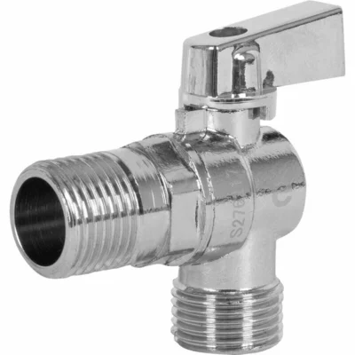 Кран шаровый угловой 1/2"х1/2" ХРОМ